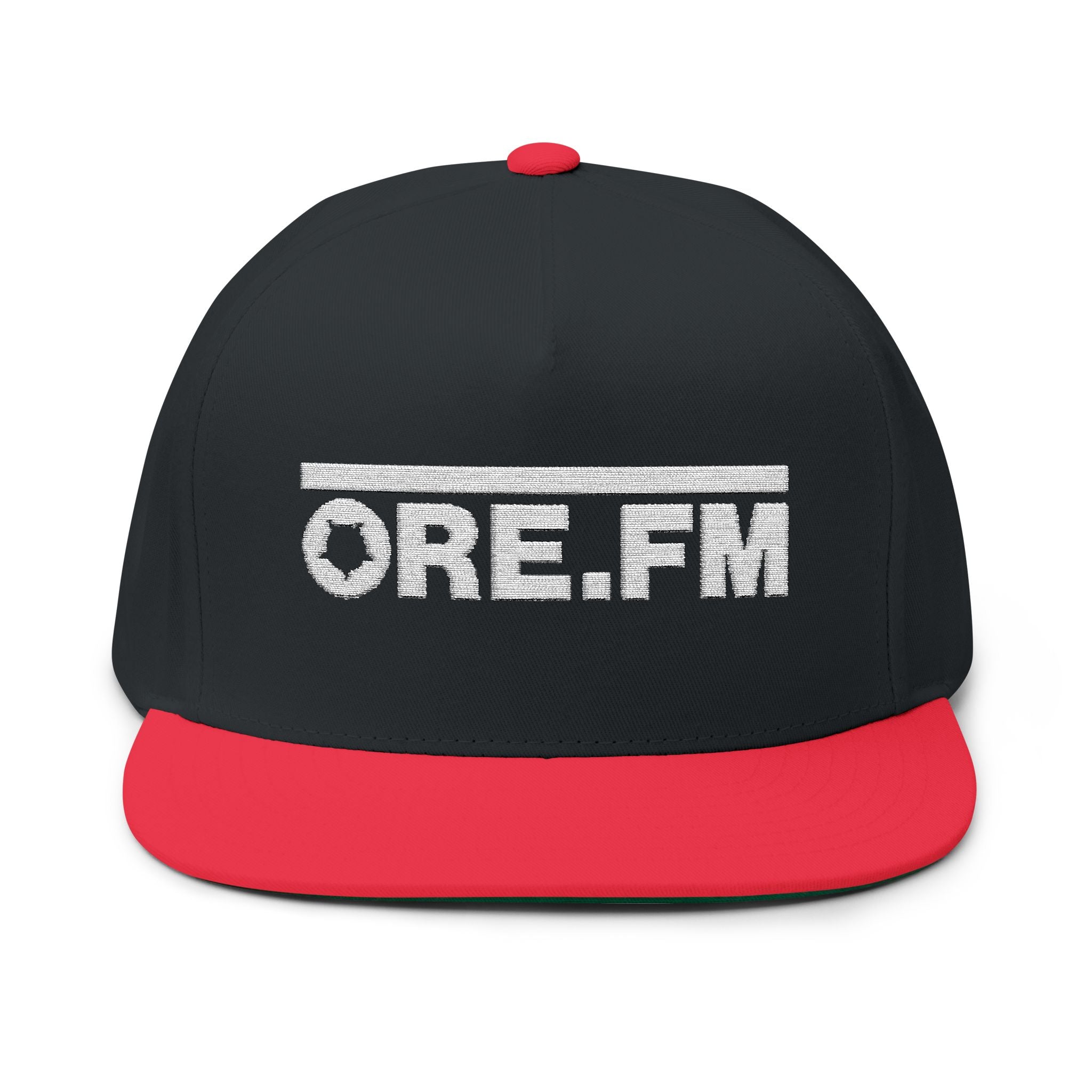 ORE.FM Full Logo Embroidered Flat Bill Cap