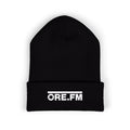 ORE.FM Full Logo Embroidered Black Beanie