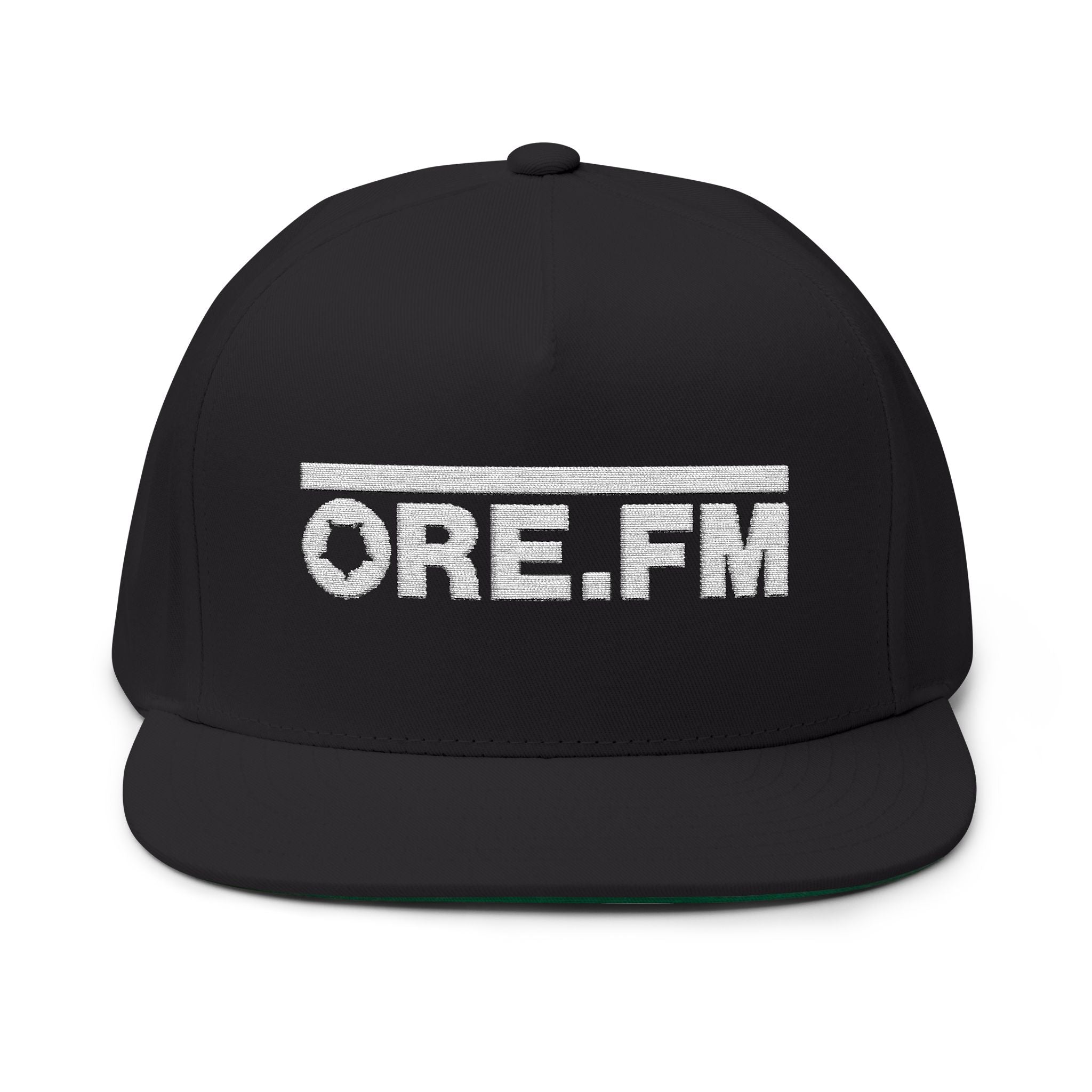 ORE.FM Full Logo Embroidered Flat Bill Cap
