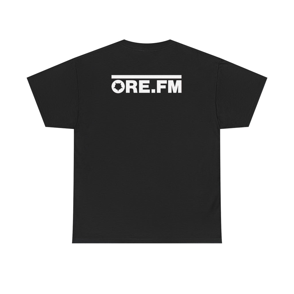 ORE.FM Front and Center Badge Logo Unisex Heavy Cotton Tee