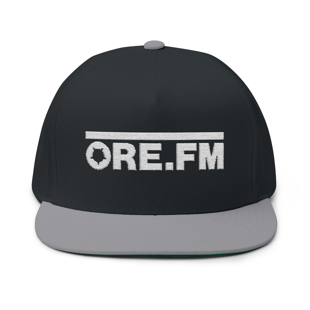 ORE.FM Full Logo Embroidered Flat Bill Cap
