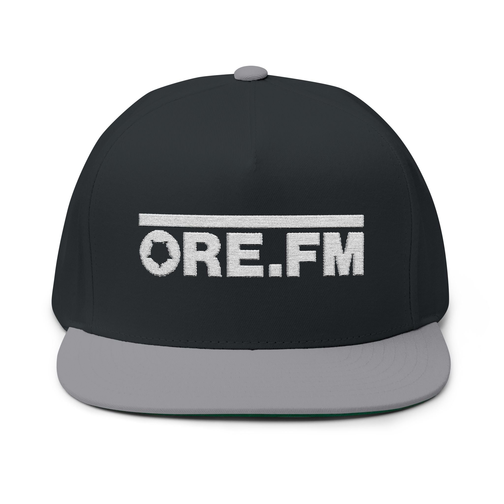 ORE.FM Full Logo Embroidered Flat Bill Cap